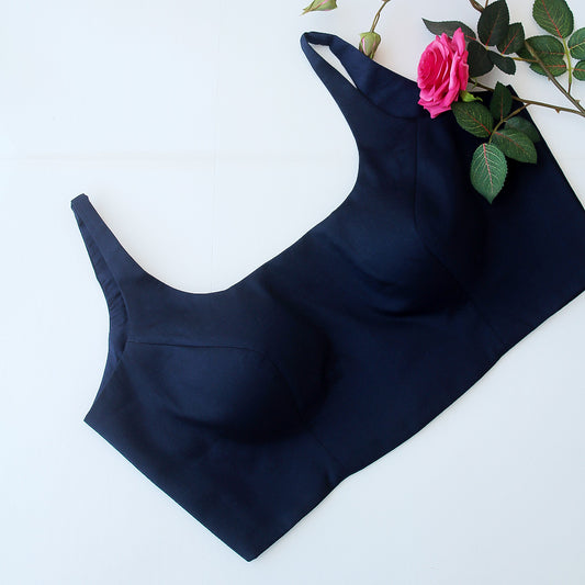 Navy Blue Achla Sleeveless Blouse