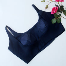 Navy Blue Achla Sleeveless Blouse
