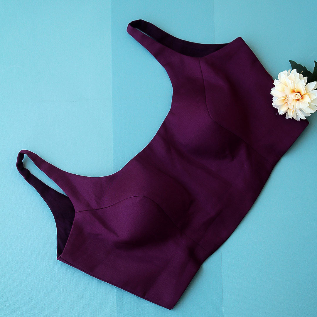 Wine Achla Sleeveless Blouse