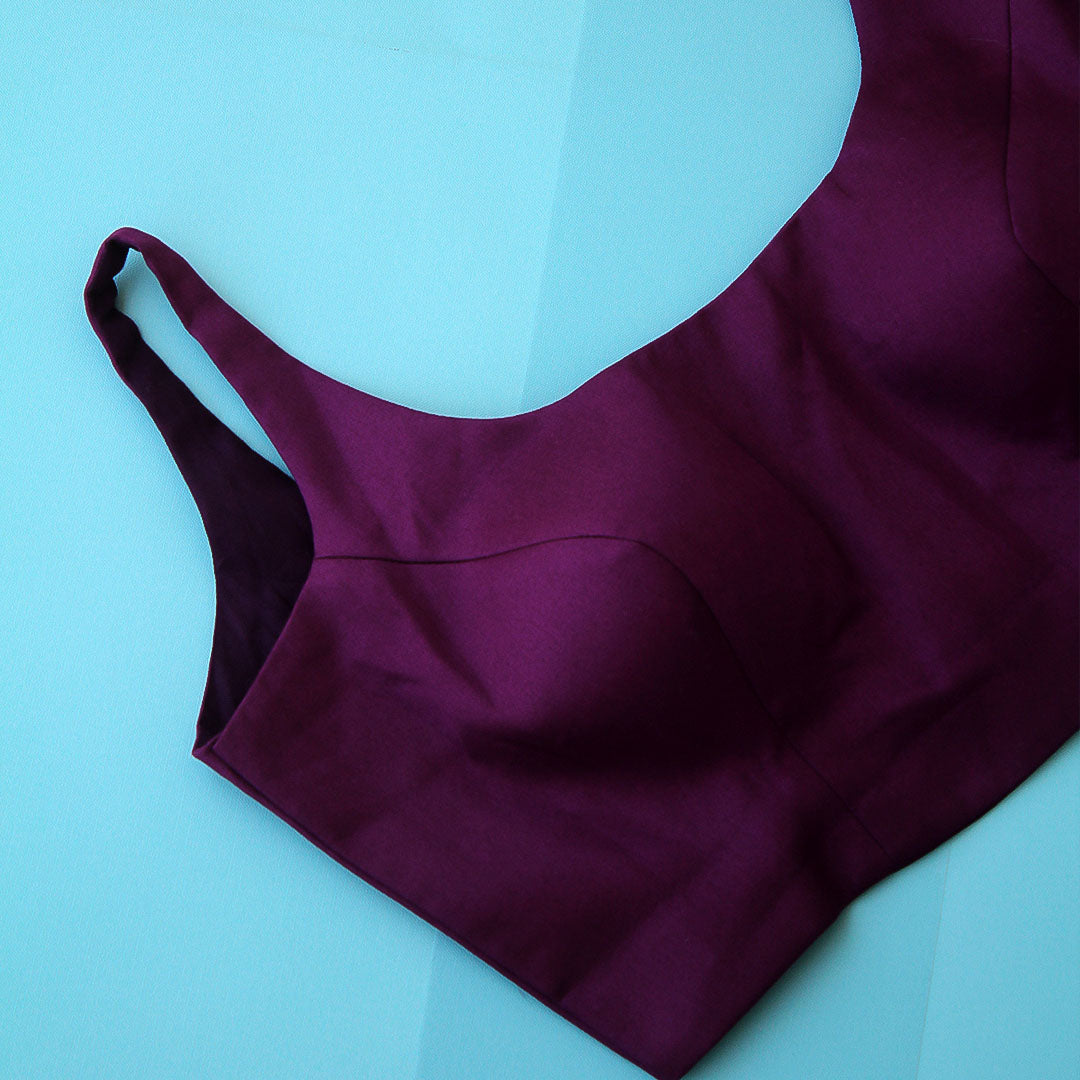 Wine Achla Sleeveless Blouse