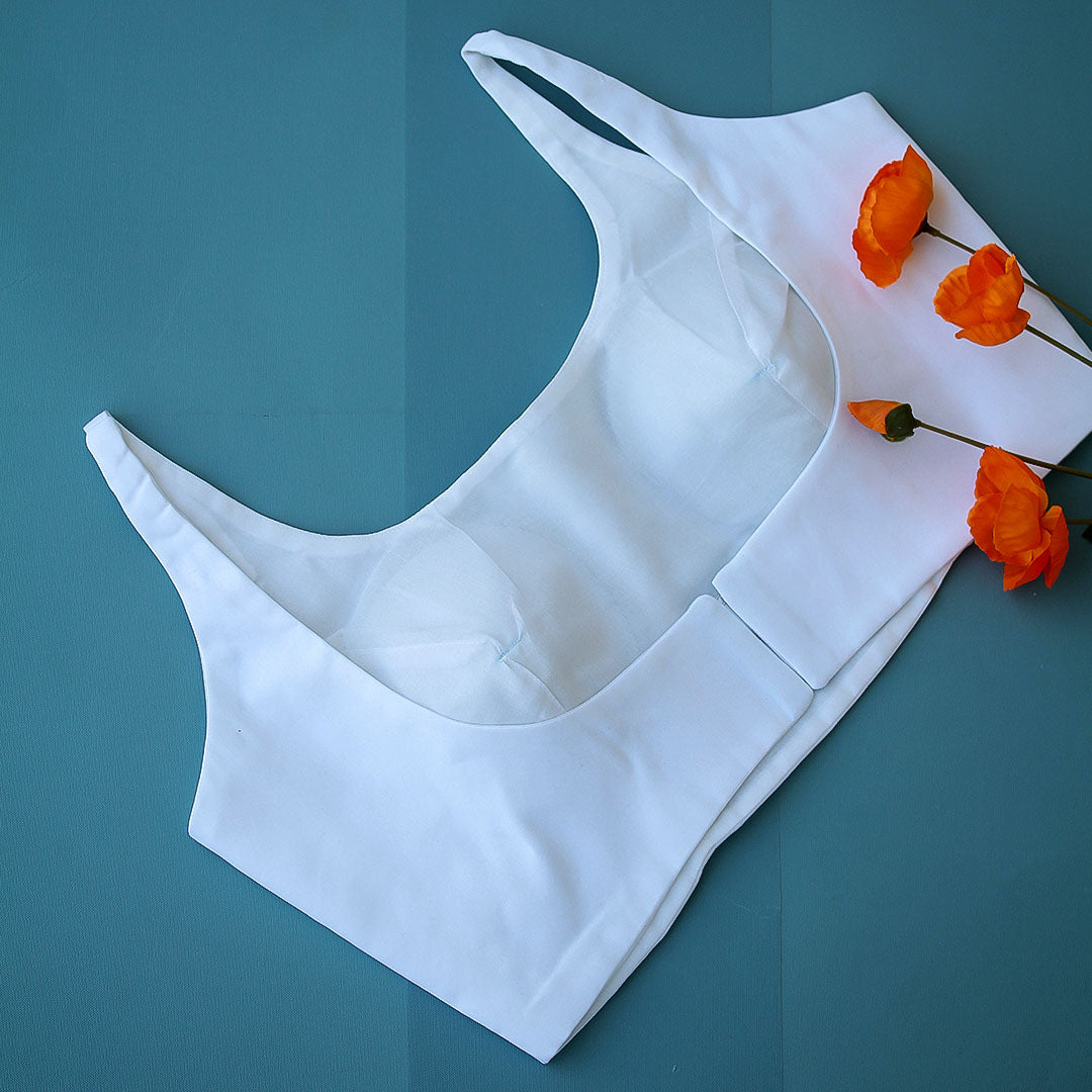 White Sleeveless Blouse 11