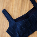 Blue Lenin Sleeveless Blouse