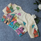 Building Hand Painted Silk Blouse