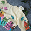 Building Hand Painted Silk Blouse