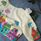 Building Hand Painted Silk Blouse