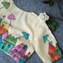 Building Hand Painted Silk Blouse
