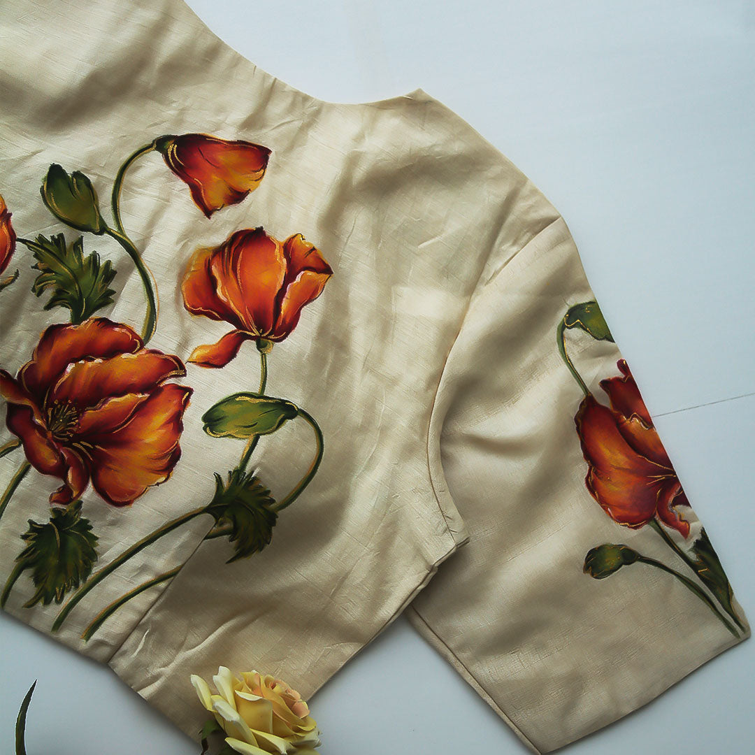 Poppy Hand Painted Blouse
