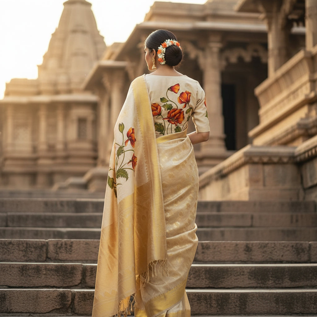 Poppy Hand Painted Blouse