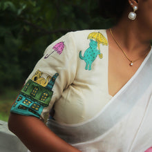 Building Hand Painted Silk Blouse