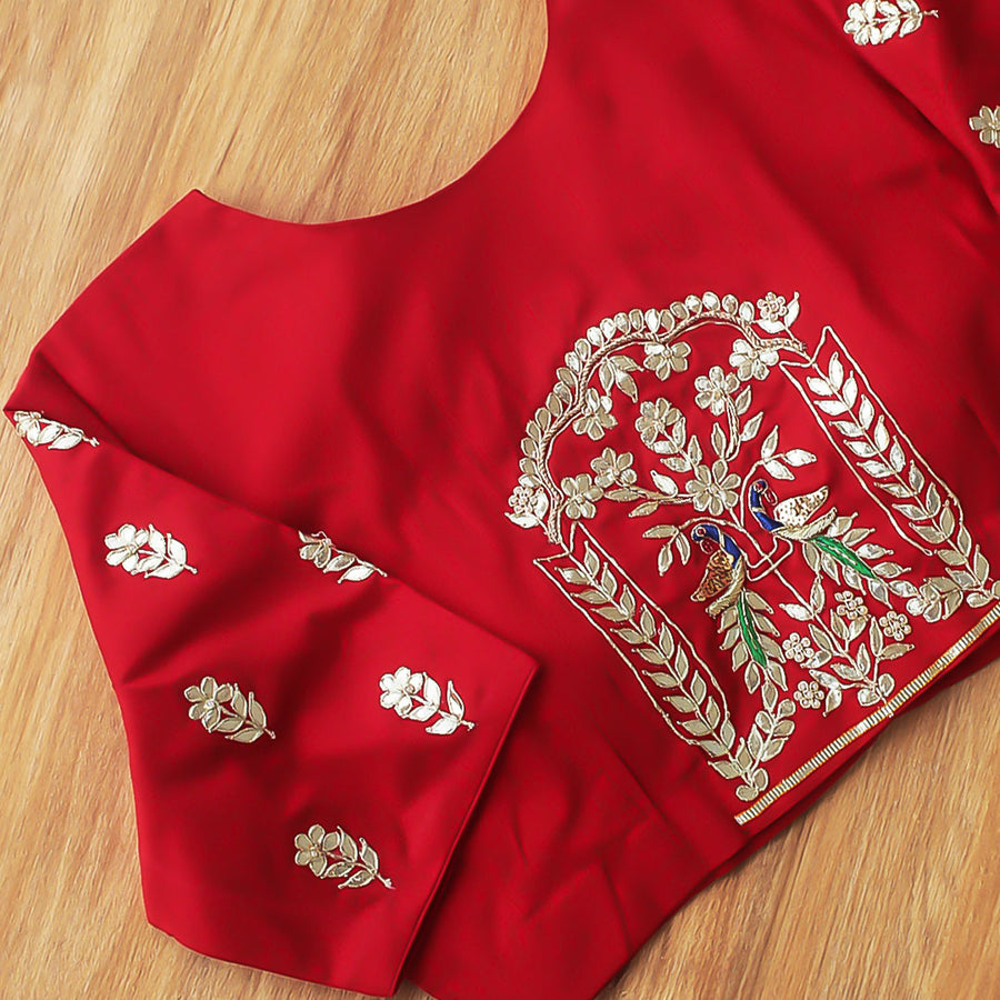 Jaipuri Red Gota Patti Blouse