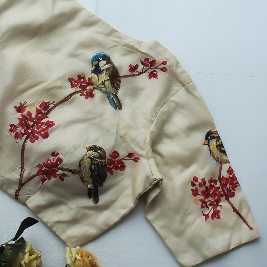 Sparrow Bugambilia Hand Painted Blouse