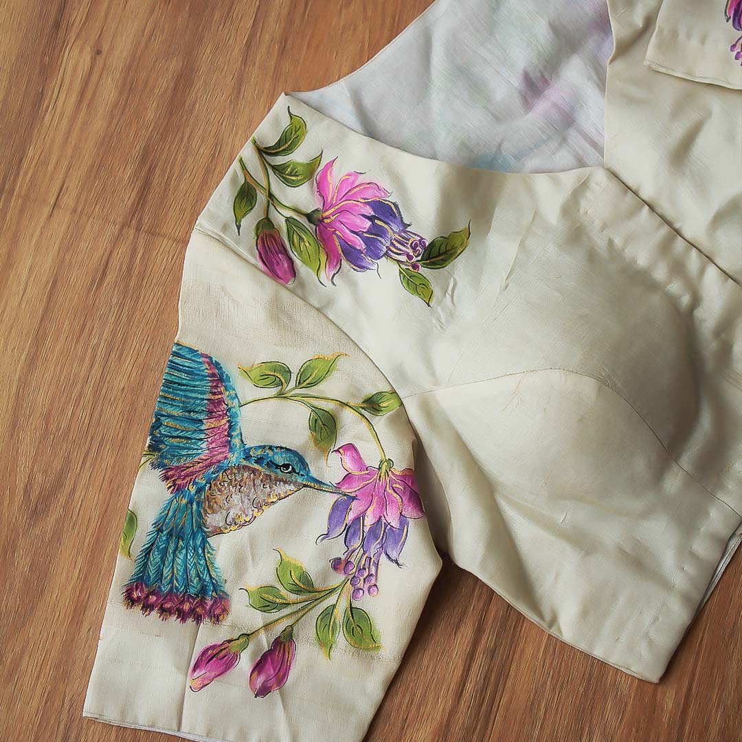 Humming Bird Tusser Silk Blouse