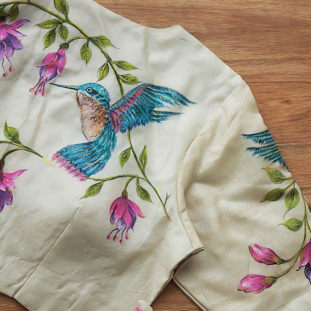 Humming Bird Tusser Silk Blouse