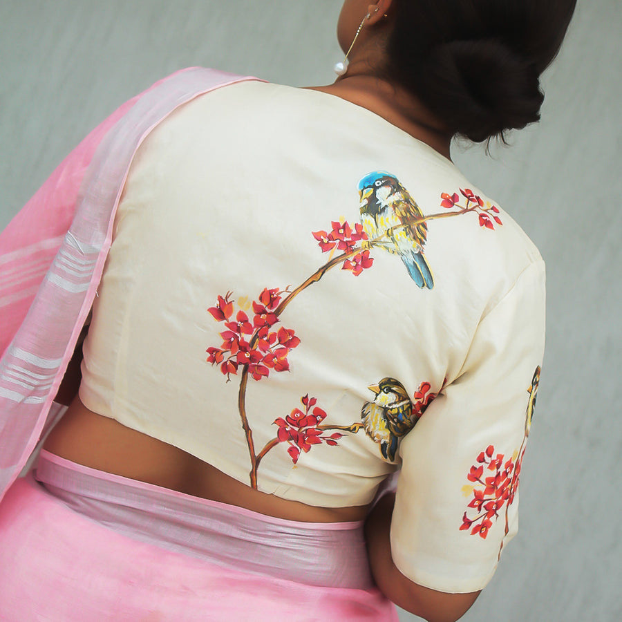 Sparrow Bugambilia Hand Painted Blouse