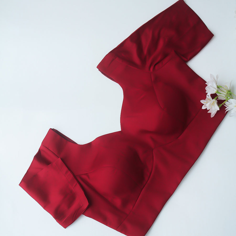 Eve Maroon Sleeves Blouse