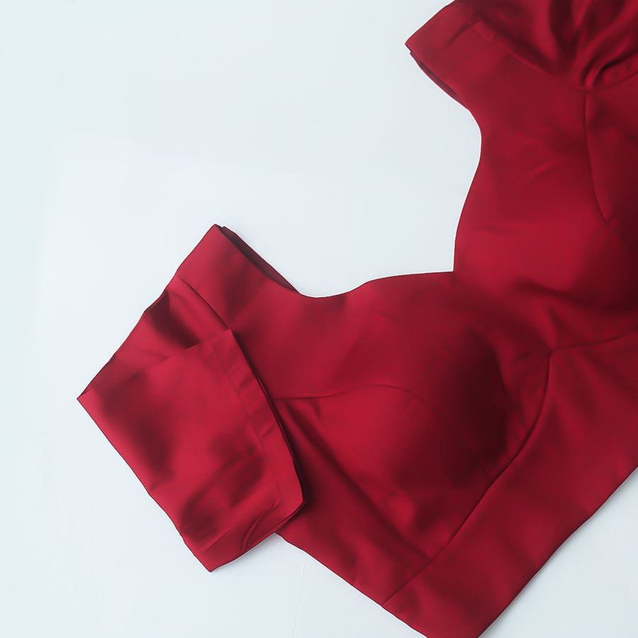 Eve Maroon Sleeves Blouse