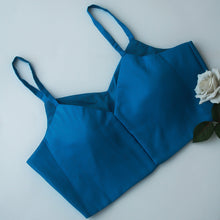 Blue Spaghetti Strap Blouse