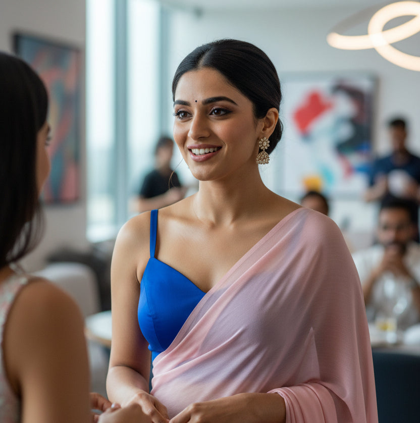 Royal Blue Spaghetti Strap Blouse