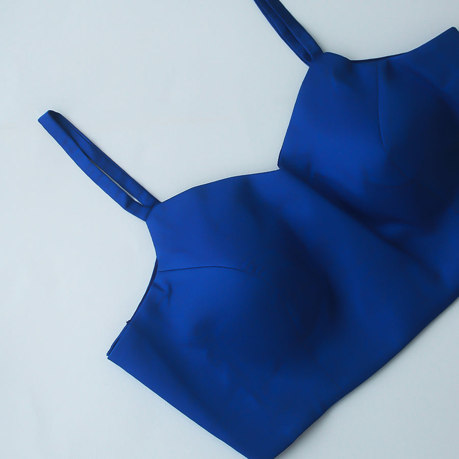 Royal Blue Spaghetti Strap Blouse