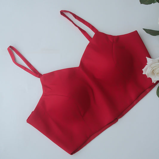 Red Spaghetti Strap Blouse