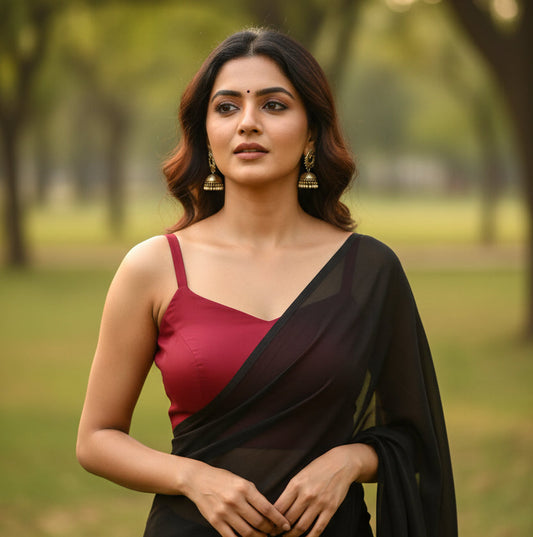 Maroon Spaghetti Strap Blouse