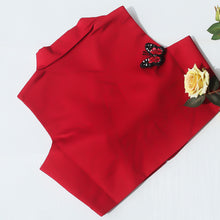 Red Shirt Collars Blouse 10