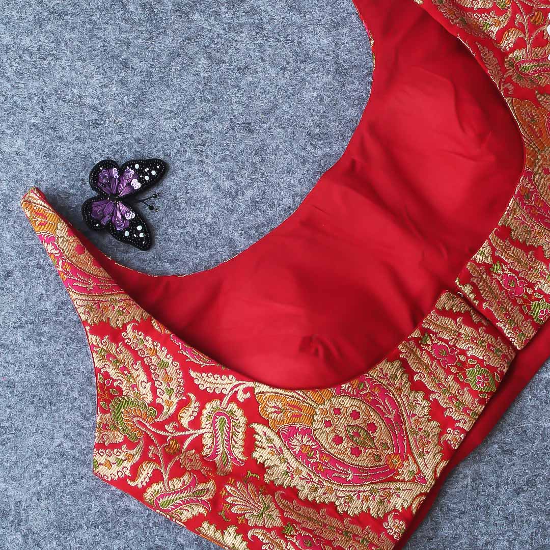 Red Meenakari Blouse