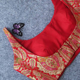 Red Meenakari Blouse