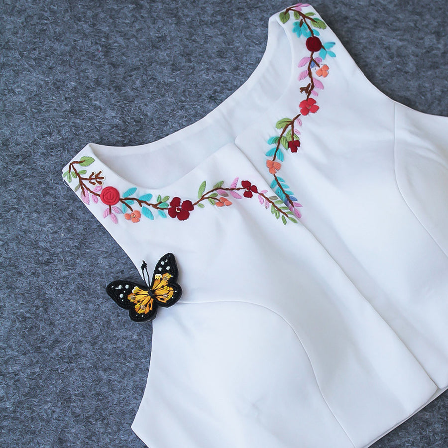 White Halter Neck Blouse