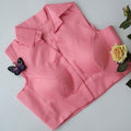 Pink Shirt Collar Blouse