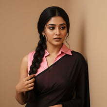 Pink Shirt Collar Blouse