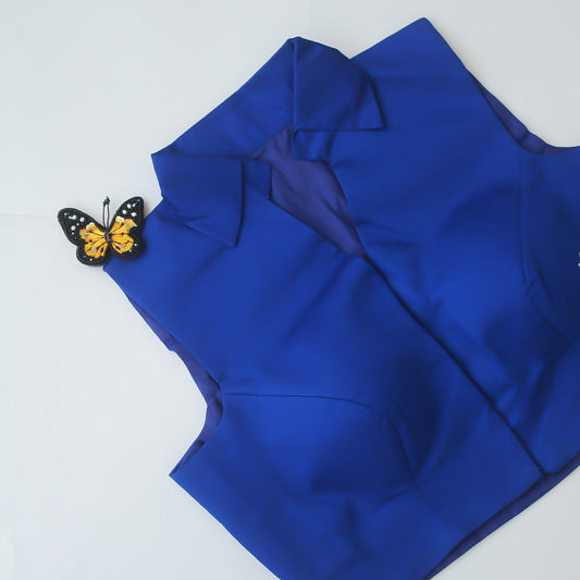 Aari RB Shirt Collar Sleeveless Blouse