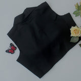 Black Shirt Collar Blouse