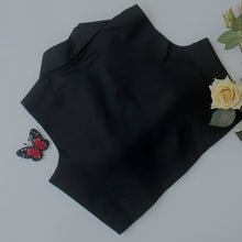 Black Shirt Collar Blouse
