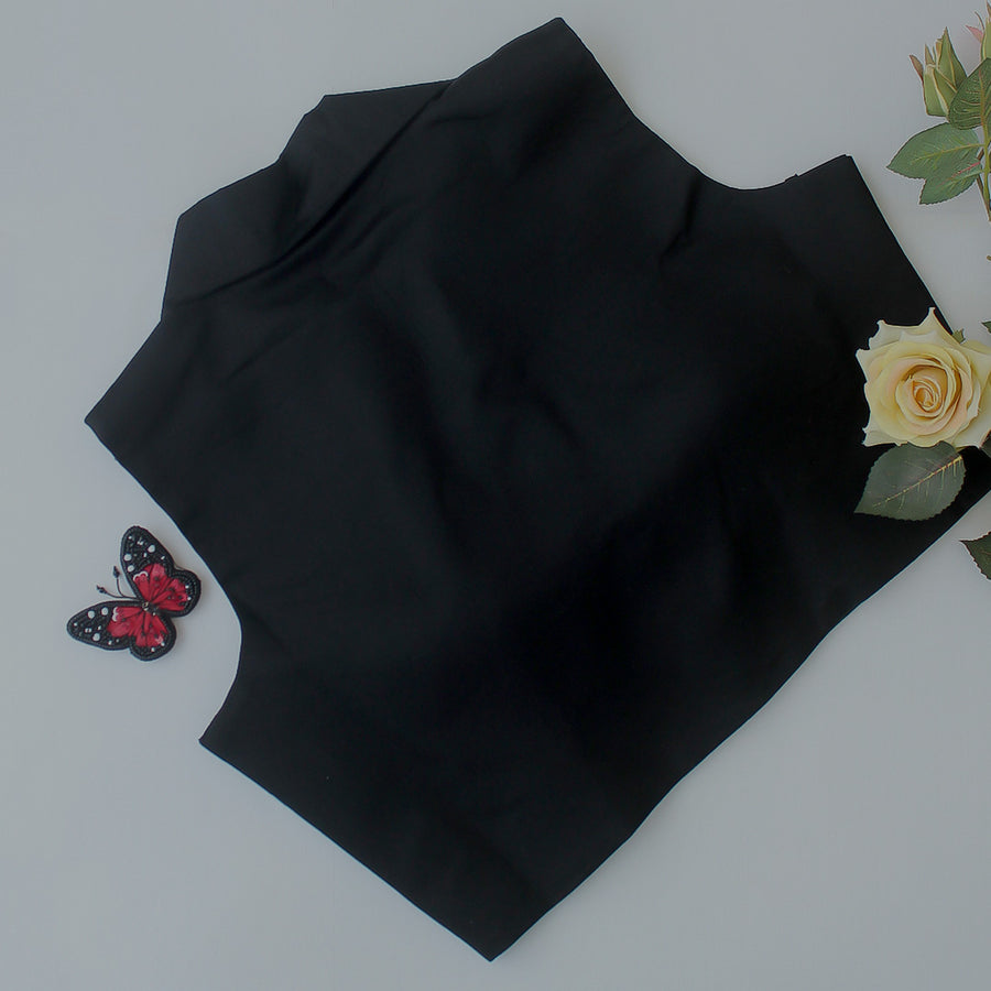 Black Shirt Collar Blouse