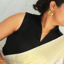 Black Shirt Collar Blouse