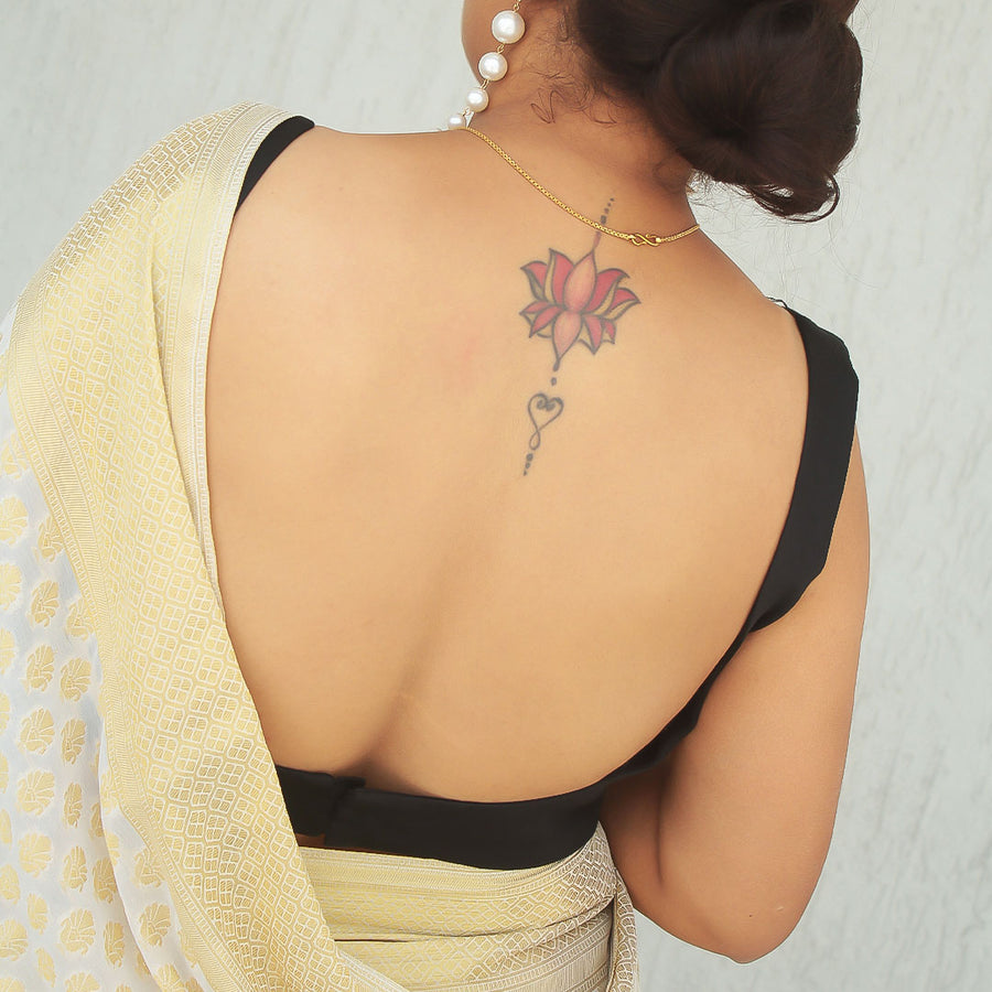 Inara Black Square Neck Blouse