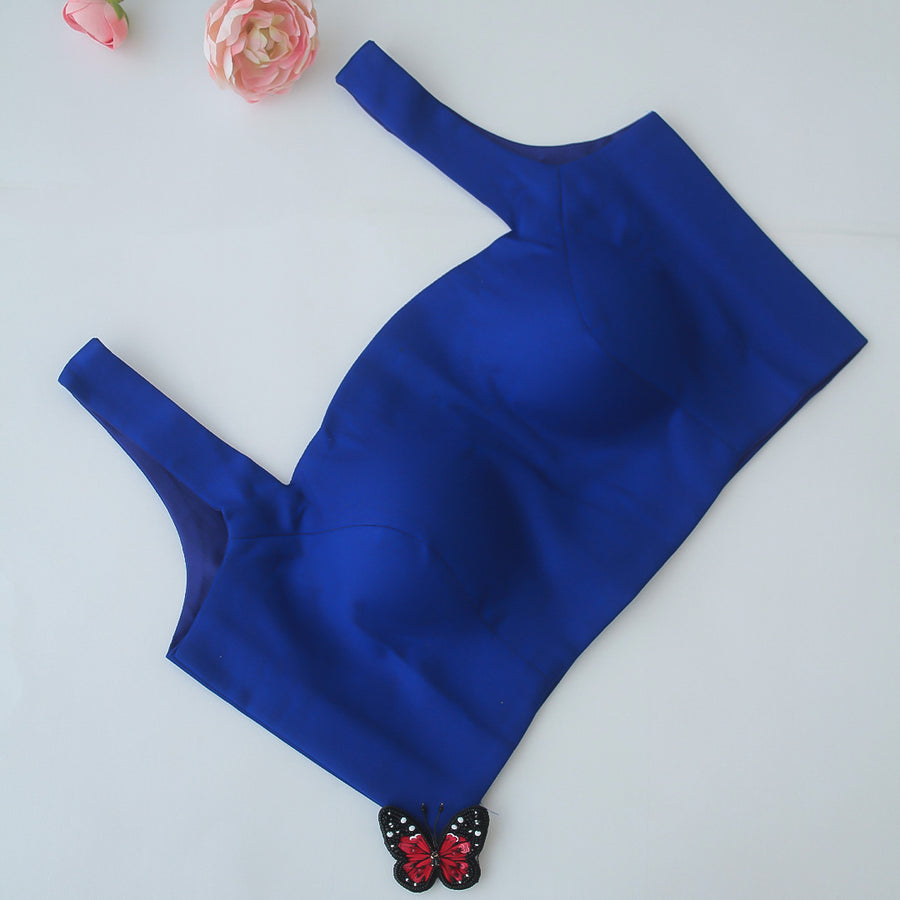 Inara Blue Square Neck Blouse