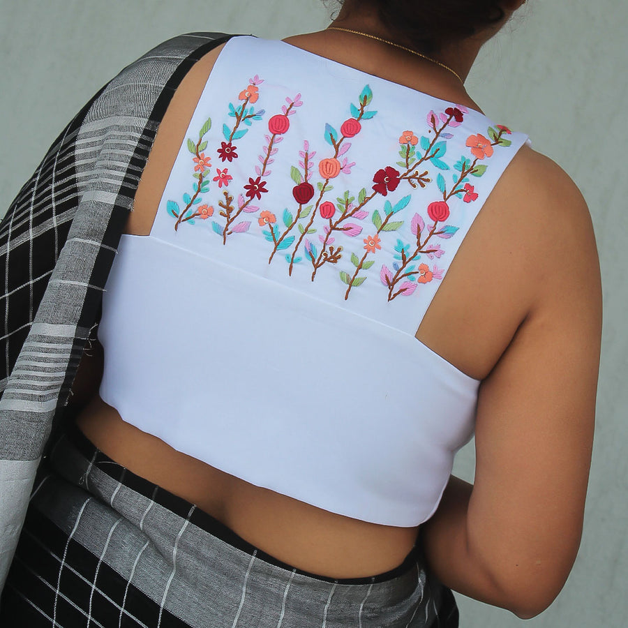 White Halter Neck Blouse