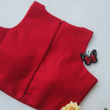 Red High Neck Blouse