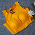 Kamal yellow High Neck Blouse