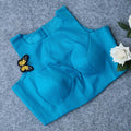 Sky Blue High Neck Blouse