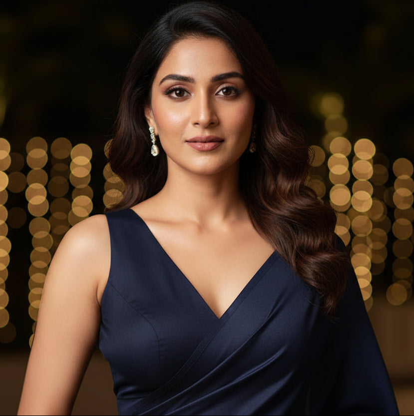 Navy Blue Sleeveless Blouse