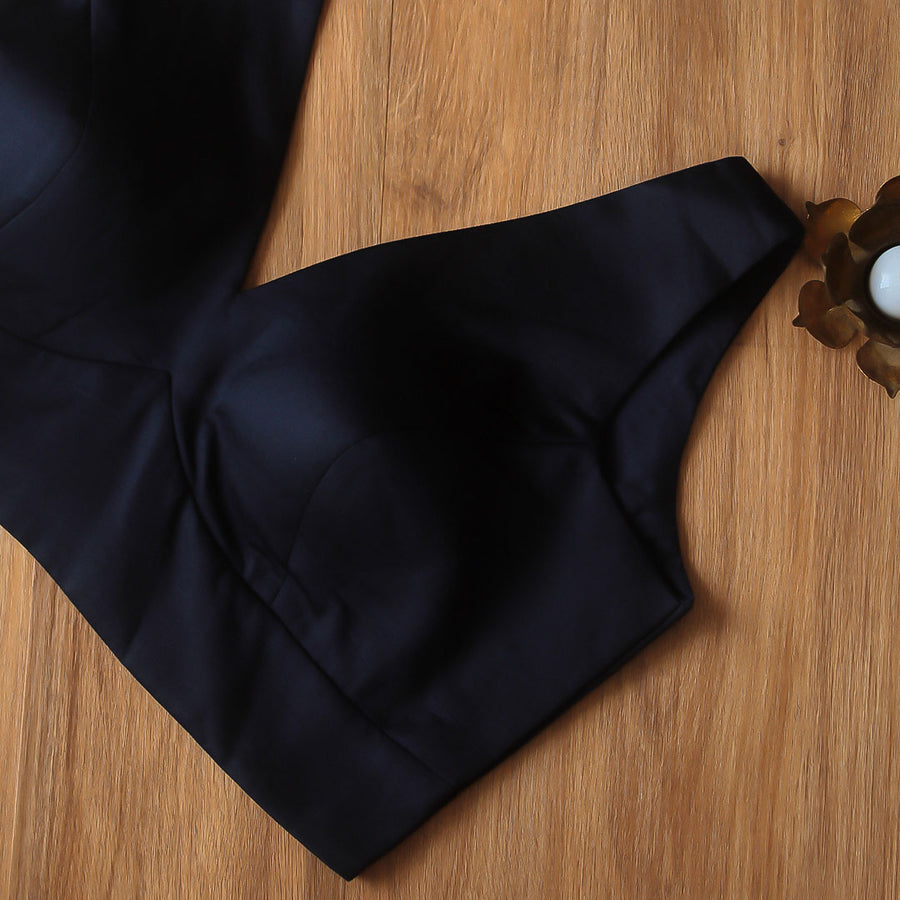 Navy Blue Sleeveless Blouse