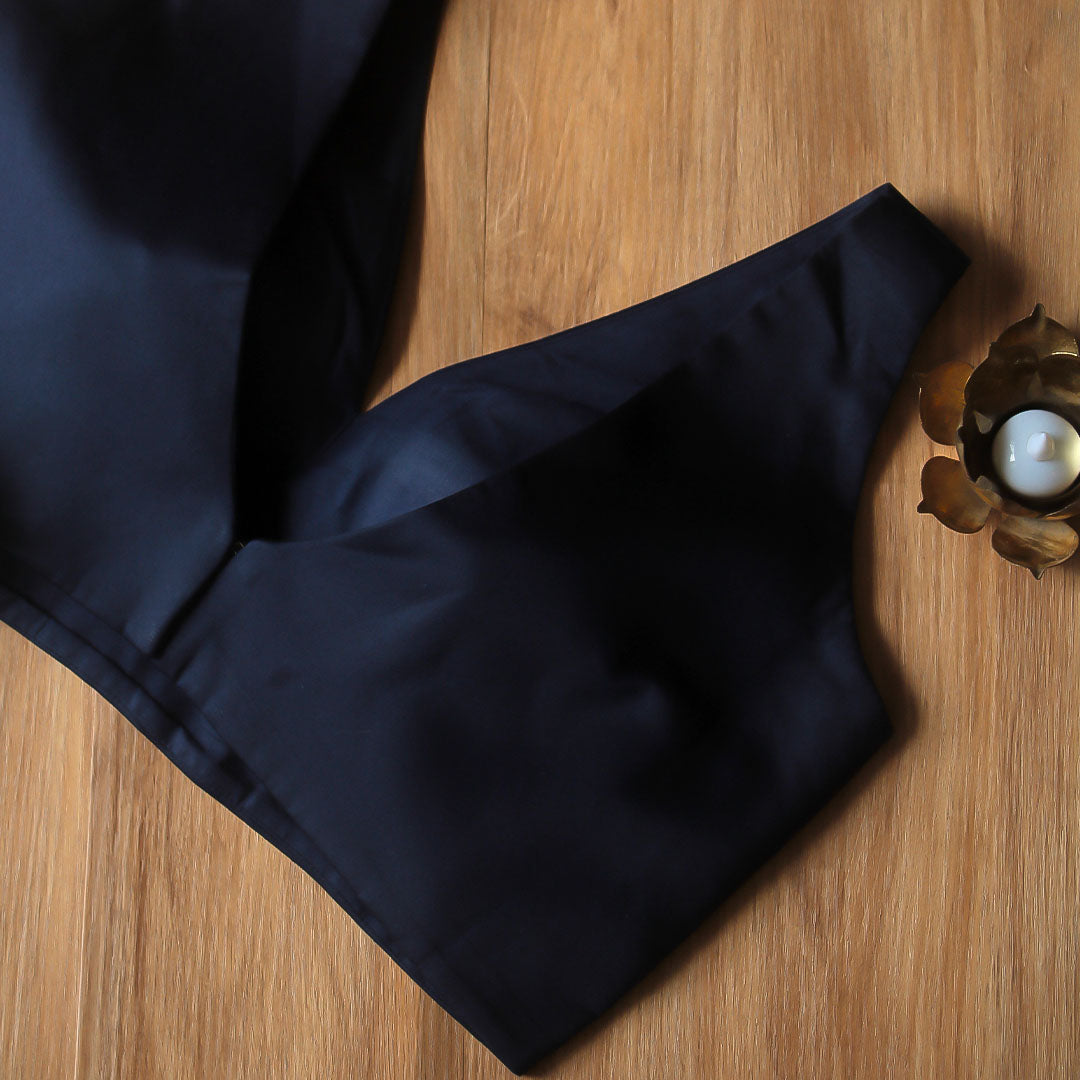 Navy Blue Sleeveless Blouse