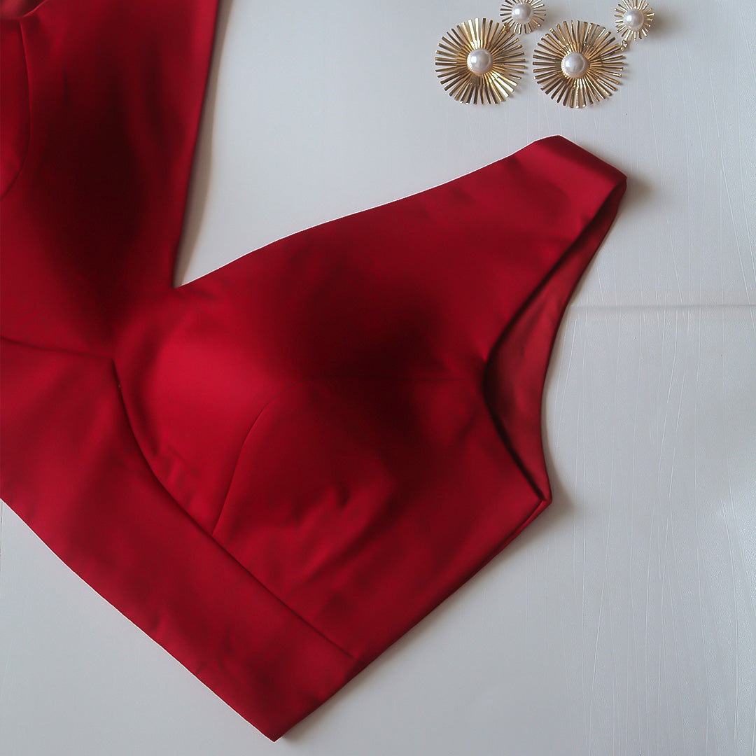 Ishita Red Sleeveless Blouse