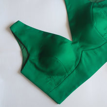 V-Neck Green Sleeveless Blouse