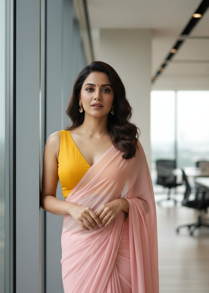 Ishita Yellow Sleeveless Blouse