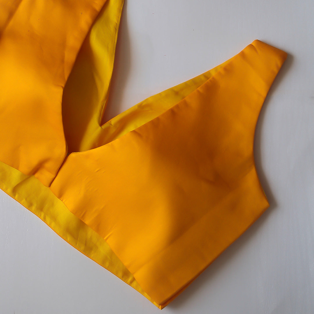 Ishita Yellow Sleeveless Blouse