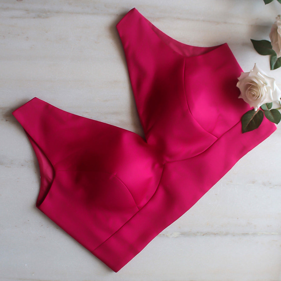 Rani Pink V-Neck Blouse
